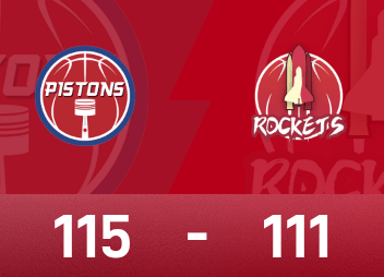 NBA战报：康宁汉姆21分7板9助，活塞115-111火箭